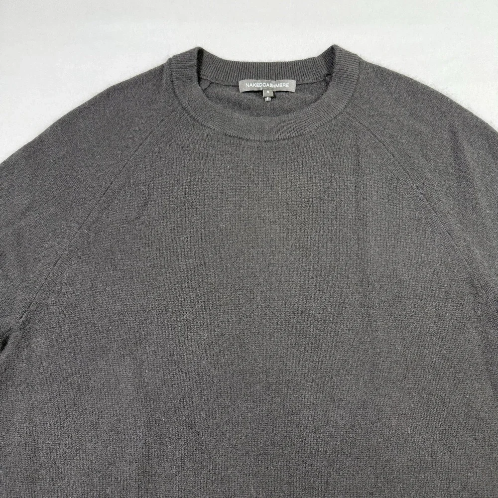 NAKED CASHMERE KAIA CREWNECK CASHMERE SWEATER Womens Medium‎ Black Quiet Luxury